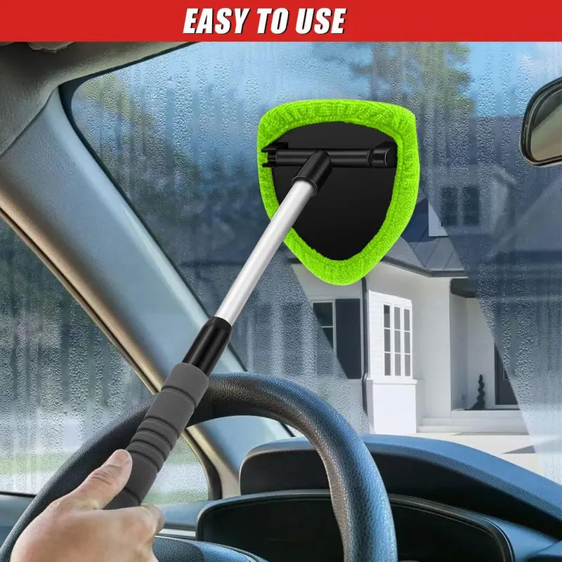 Car Window Cleaner Kit Extendable Handle