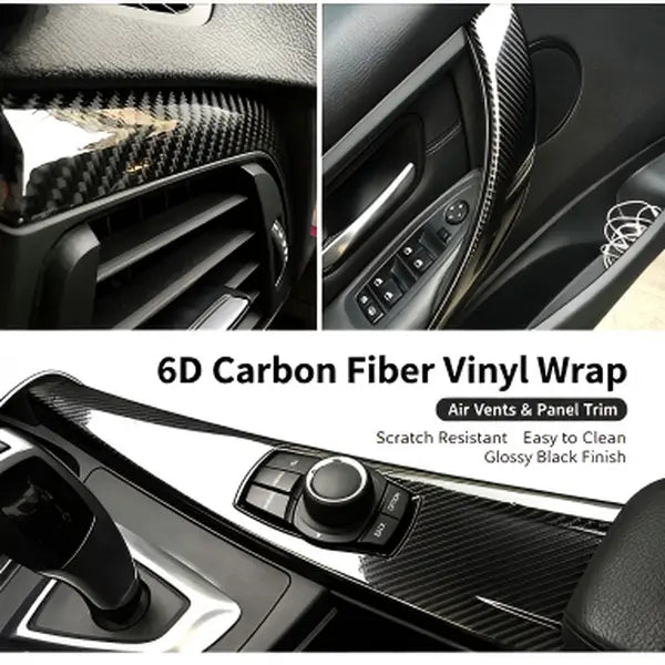 6D Gloss Carbon Fiber Vinyl Wrap Film