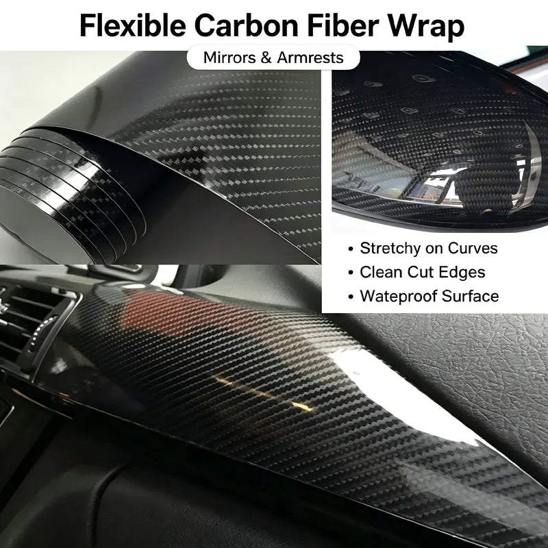 6D Gloss Carbon Fiber Vinyl Wrap Film