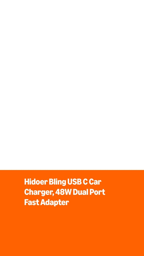 Bling Car Charger 48W Dual USB-C USB-A Fast Charging