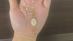 Steering Wheel Rosary Charm with Virgin Mary and Cross